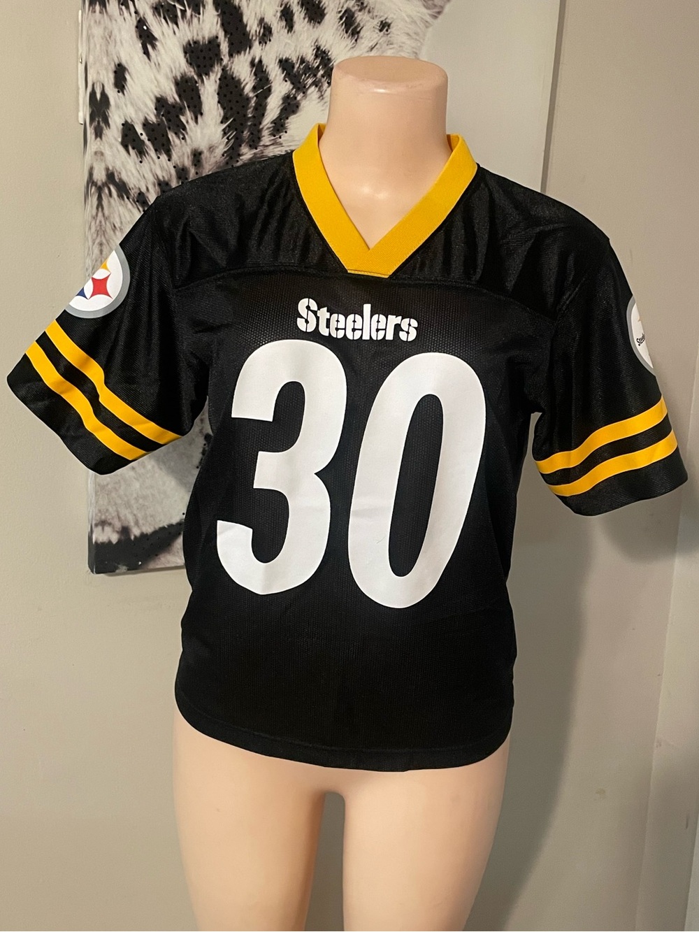 NFL Team Apparel Pittsburgh Steelers #30 Kids Football Jersey Shirt Top Conner L